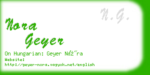 nora geyer business card